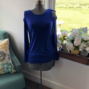 Maternity cold shoulder top